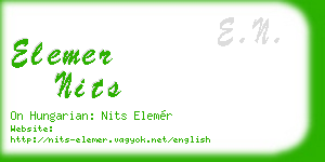 elemer nits business card